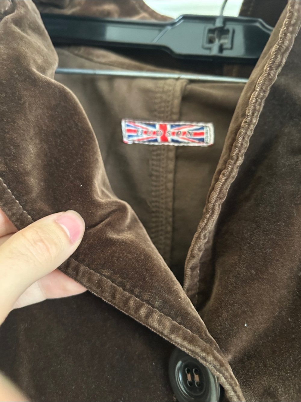 Ben Sherman Brown Velvet Collared Jacket with Union Jack Tag